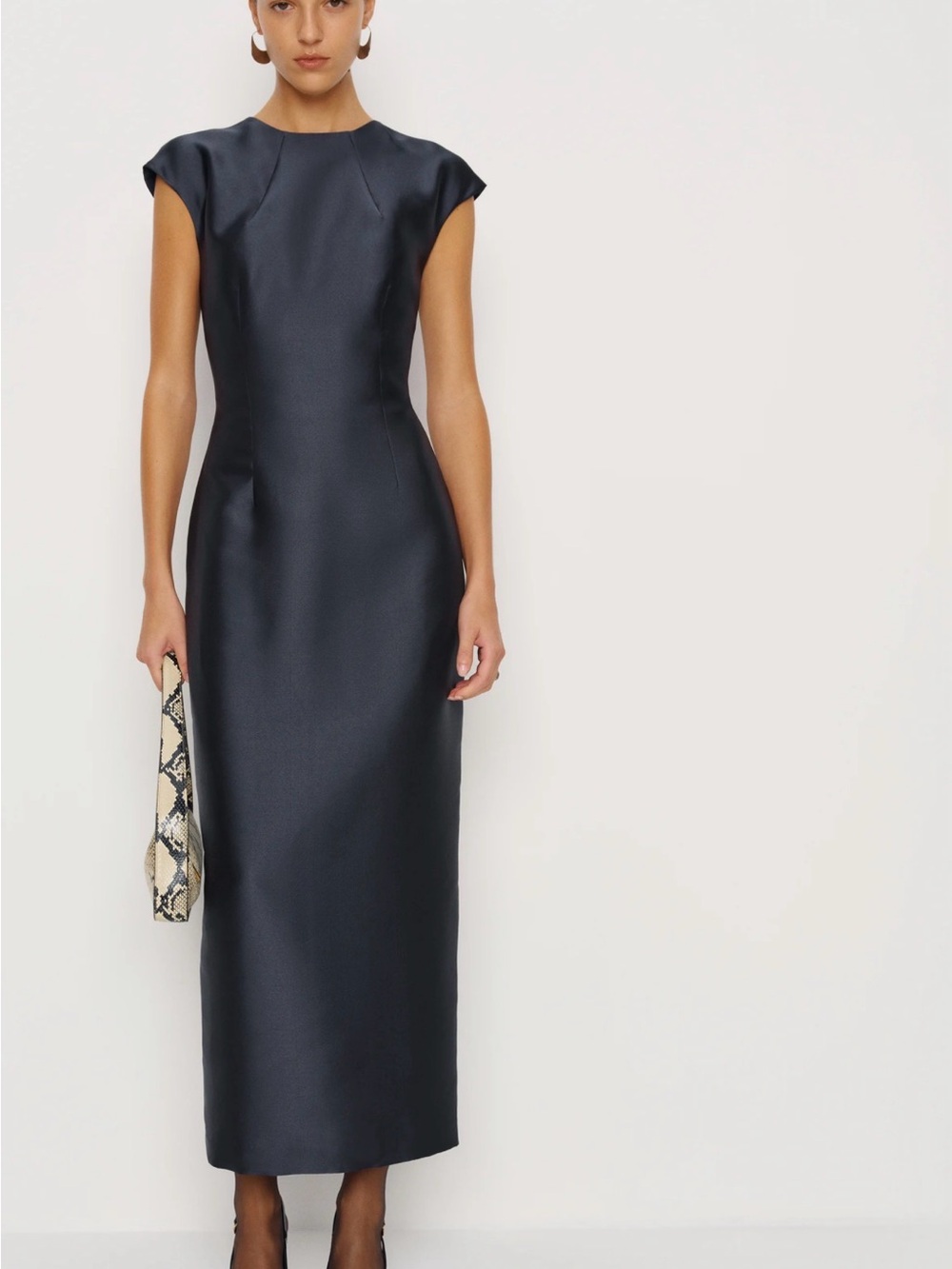 Reformation Belden Dress Navy - size 6 NWT